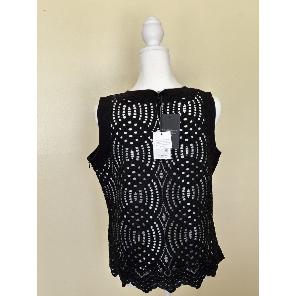 Calvin Klein Black Top Size 10 New with Tags Womens Dressy‎ Business Casual Top - Picture 10 of 16